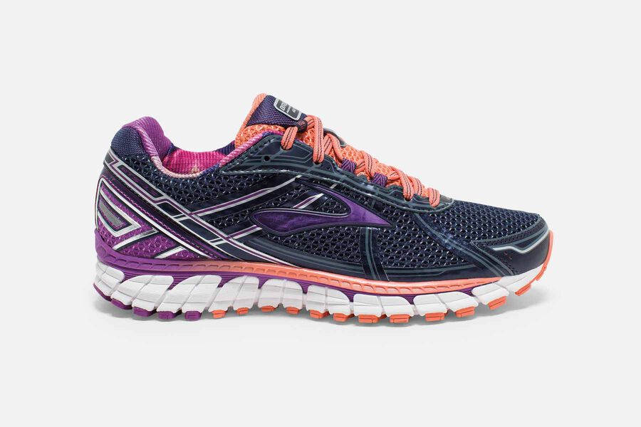 Brooks Women's Adrenaline GTS 15 Trail Running Shoes Black/Purple XCPI-25316